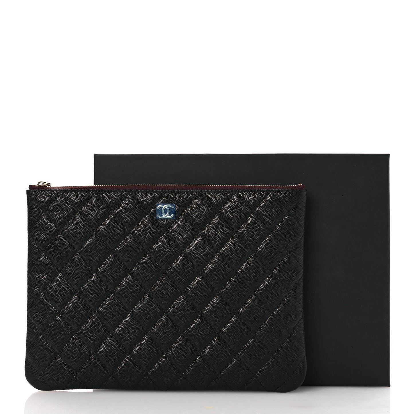Caviar Quilted Medium Cosmetic Case Black