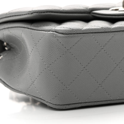 Chanel Caviar Quilted Mini Rectangular Flap Grey 9 of 13