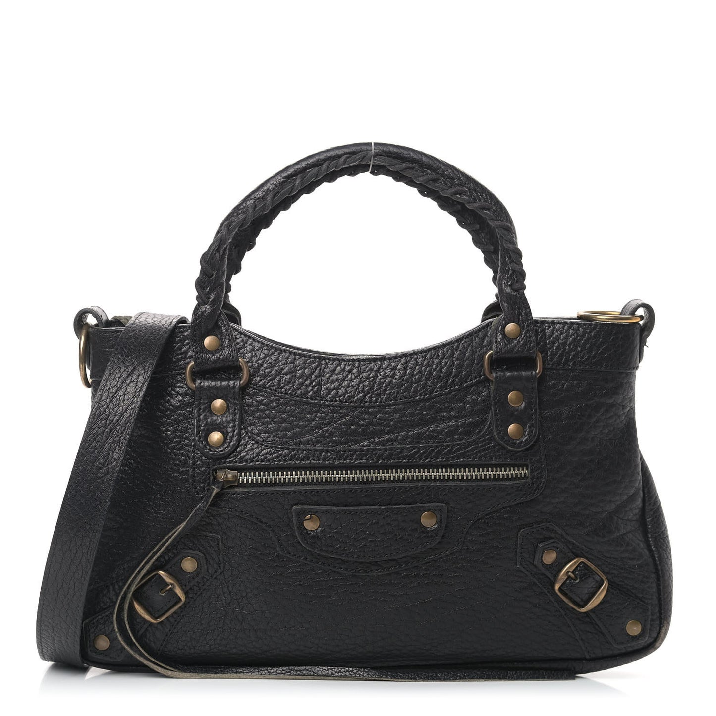 Pebbled Caribou Classic Hardware First Black