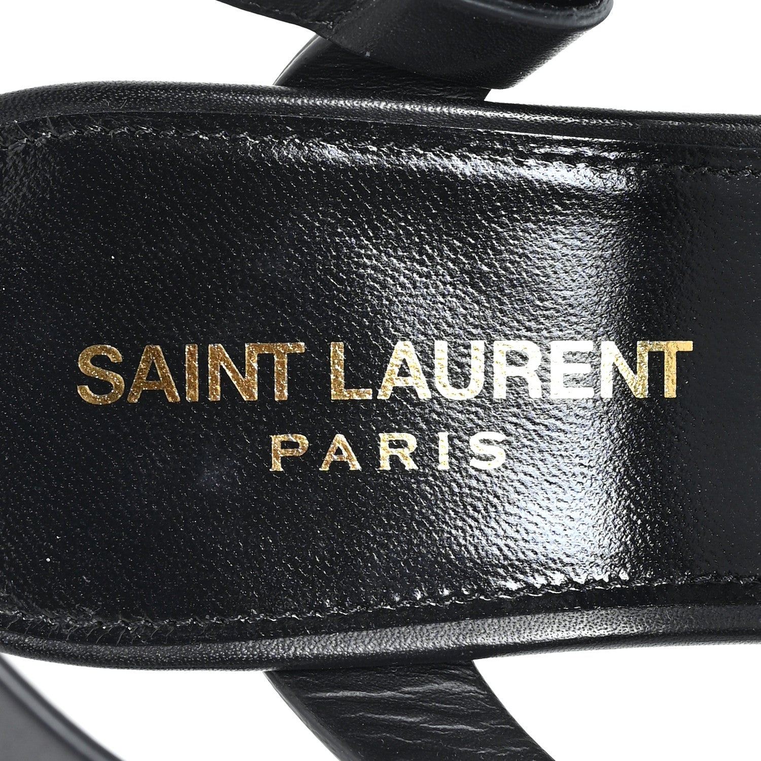 Saint Laurent Calfskin Cocco Cassandra 75 Sandals 39 Black 9 of 10