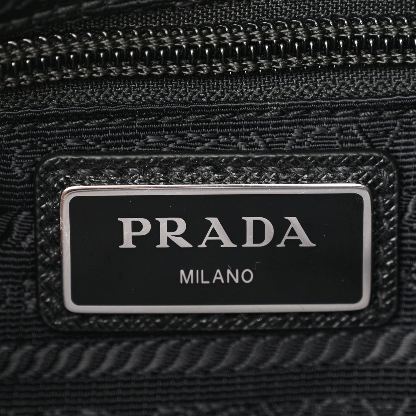Tessuto Nylon Saffiano Logo Camera Bag Black