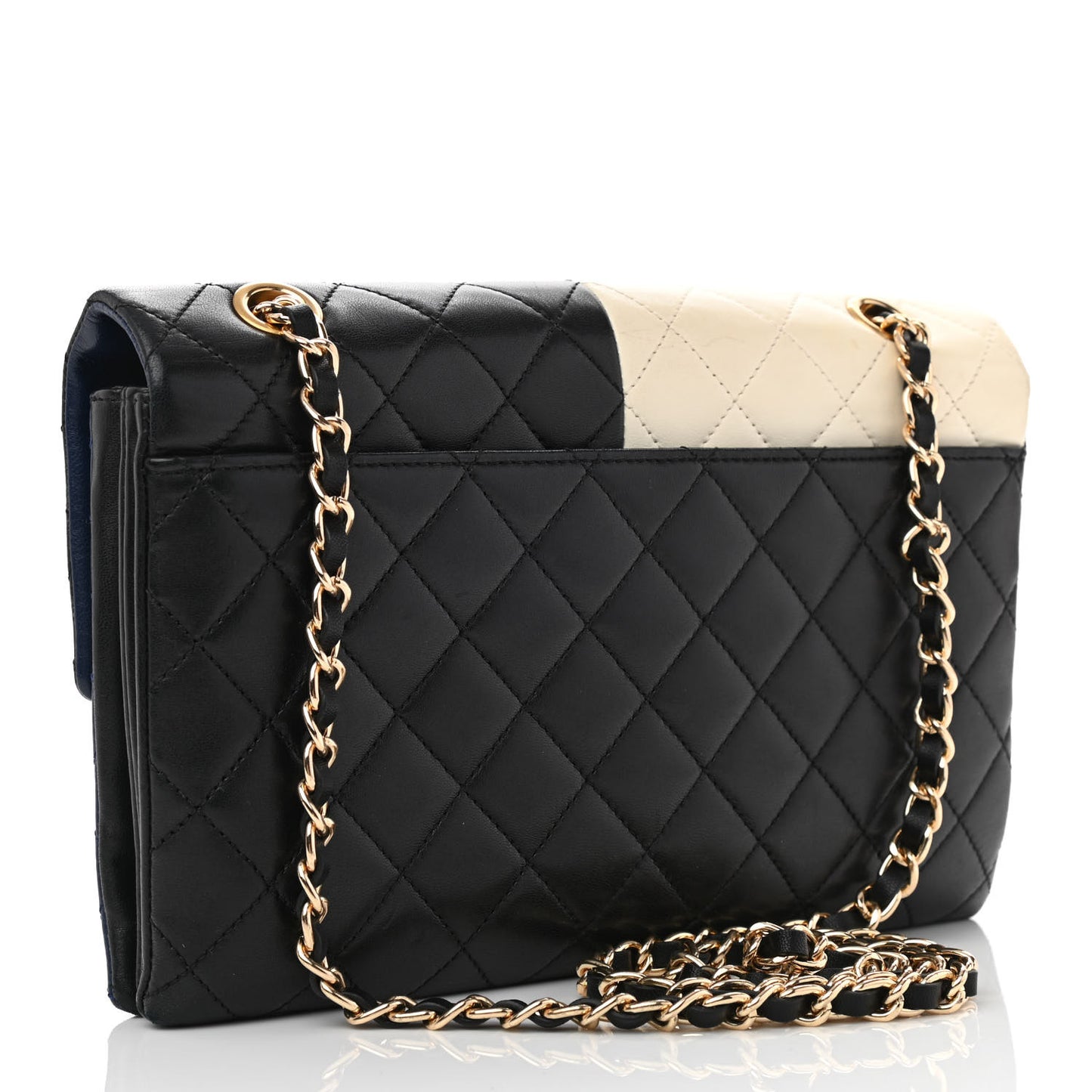 Lambskin Quilted Yin Yang Flap Red White Blue Black