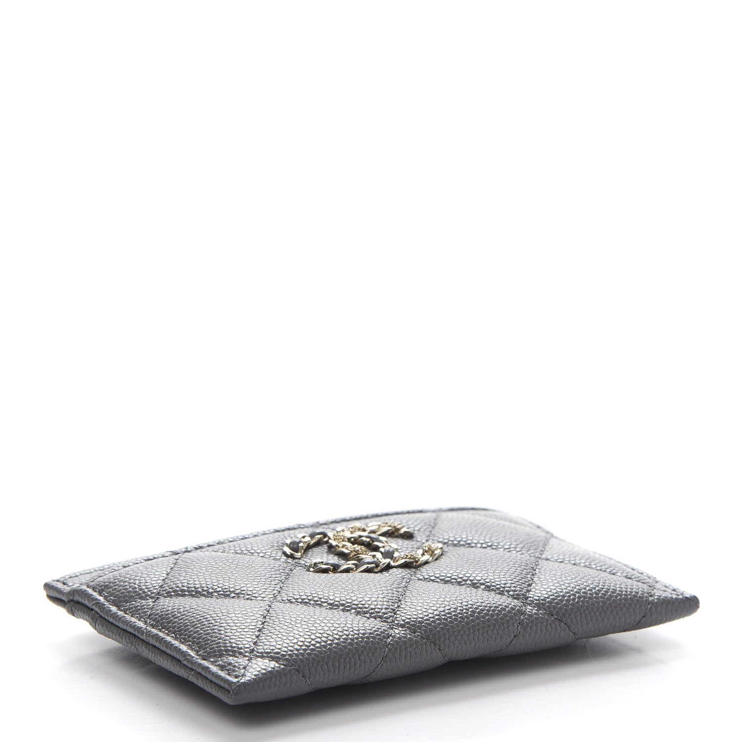 Chanel Caviar Quilted French New Wave Card Holder Grey 4 of 11