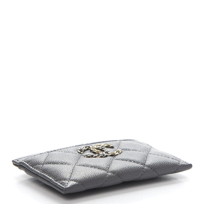 Chanel Caviar Quilted French New Wave Card Holder Grey 4 of 11
