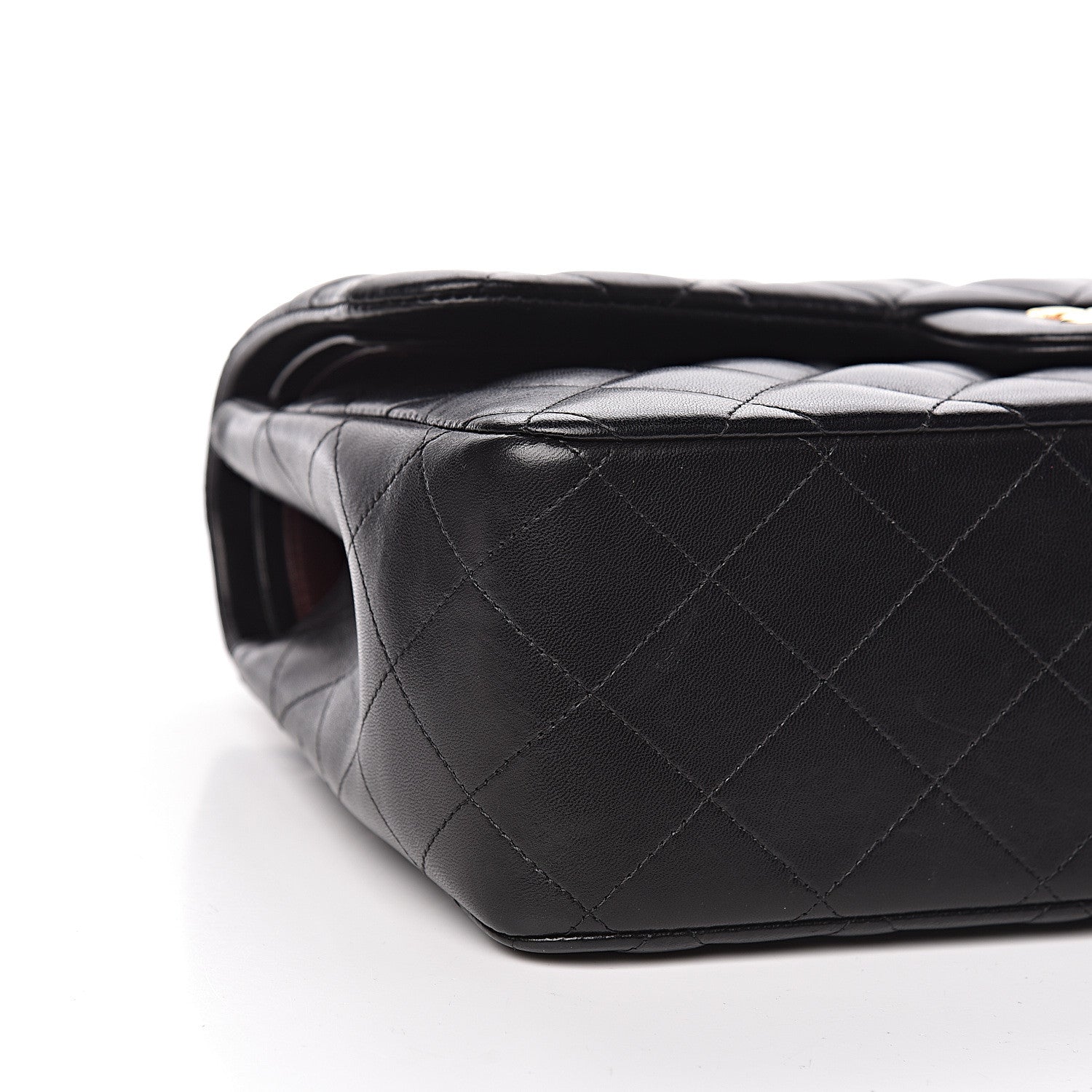 Chanel Lambskin Quilted Jumbo Double Flap Black 10 of 13