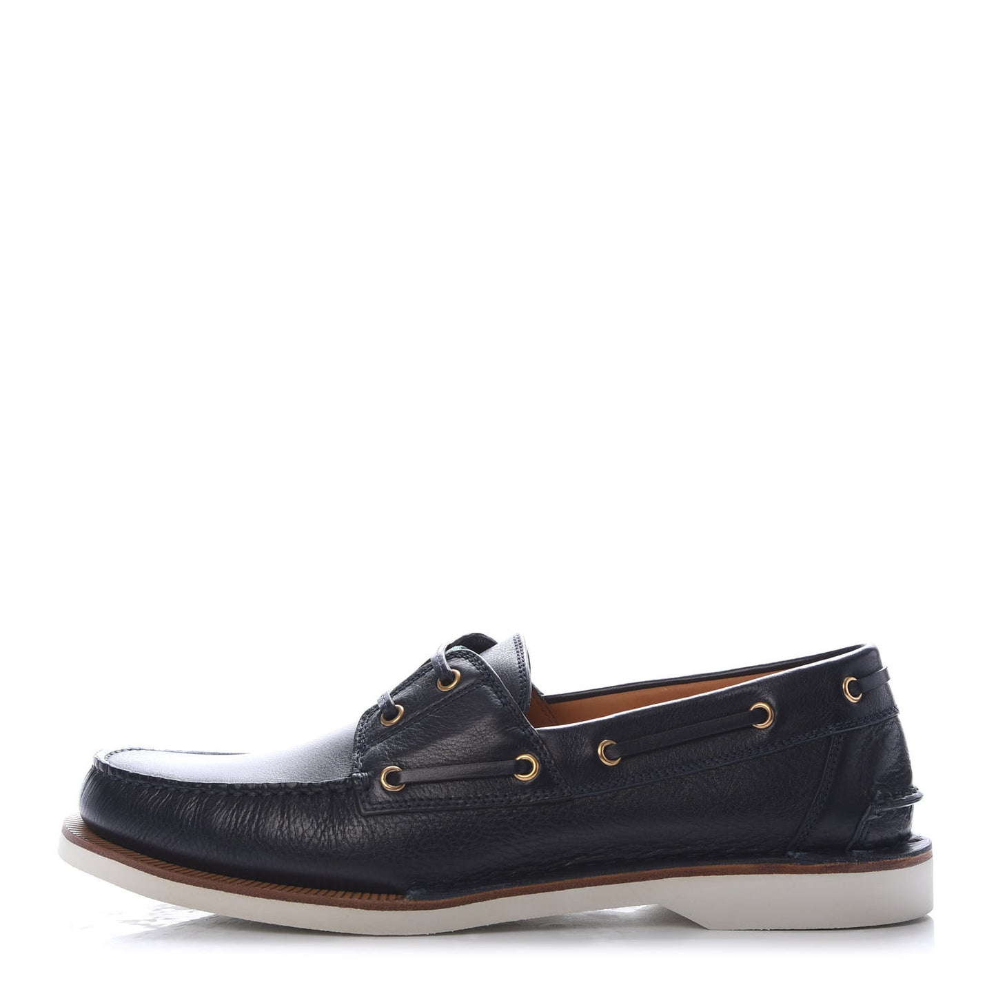 Calfskin Mens Delta Boat Loafer 10.5 Blue