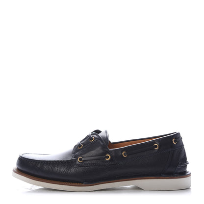 Gucci Calfskin Mens Delta Boat Loafer 10.5 Blue 1 of 9