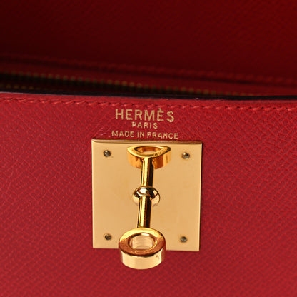 Hermes Courchevel Kelly Sellier 28 Rouge Vif 6 of 12