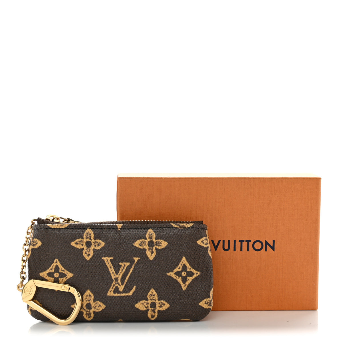Monogram Origine Key Pouch  Dark Chocolate
