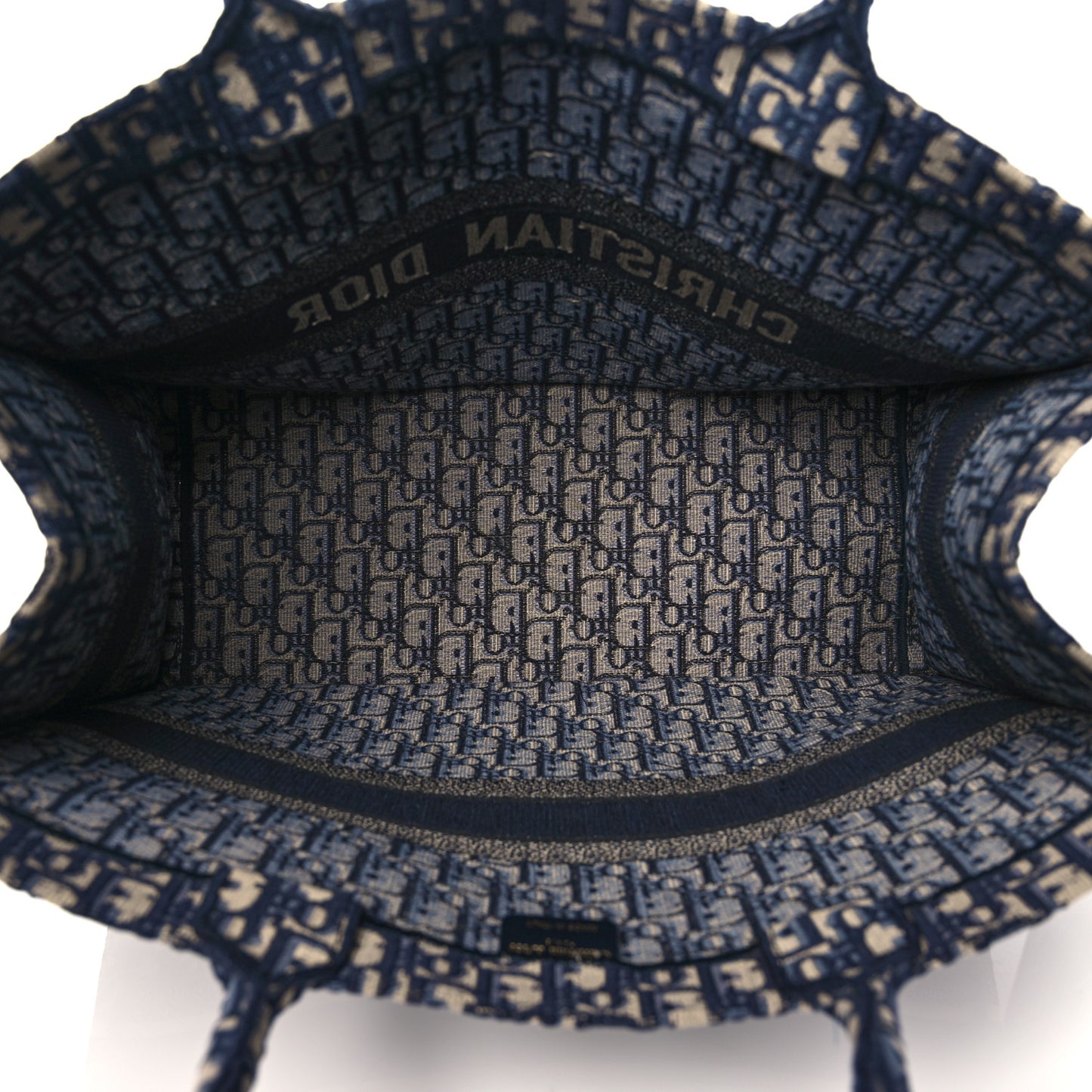 Oblique Book Tote Blue Multicolor