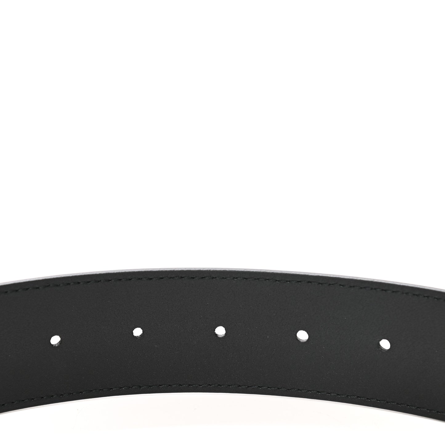 Moon Calfskin Pearl Double G 40mm Belt 70 28 Black Cream