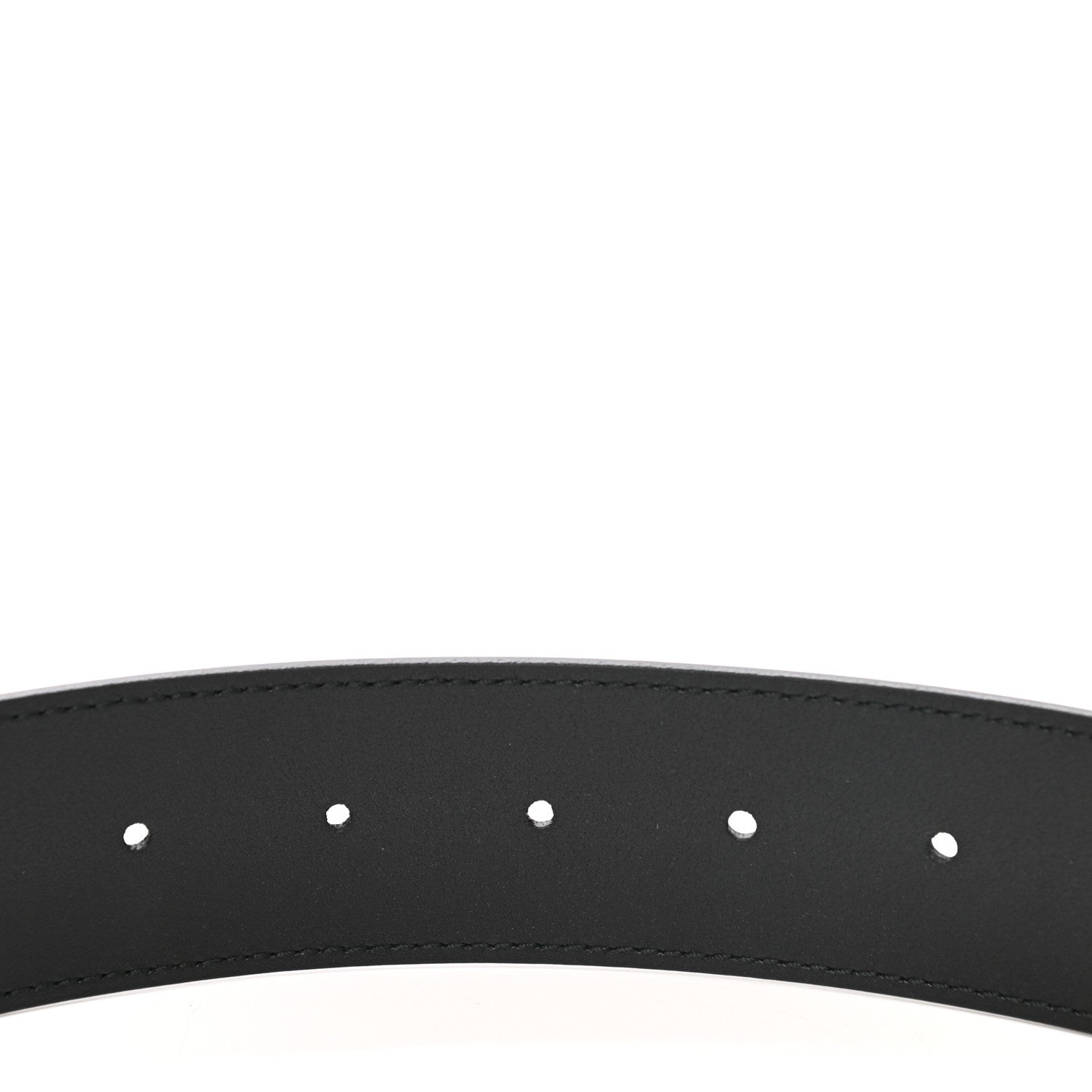Gucci Moon Calfskin Pearl Double G 40mm Belt 70 28 Black Cream 5 of 6