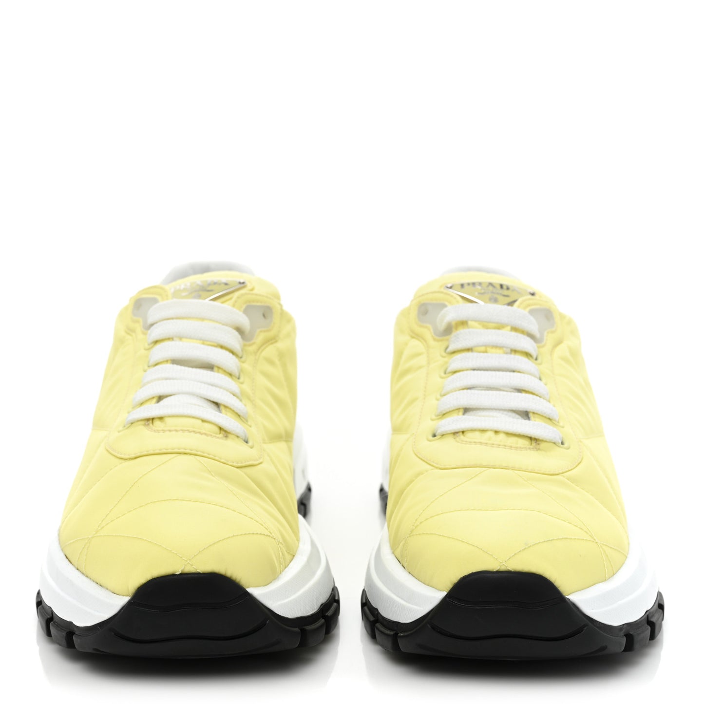 Re-Nylon Piuma Metal Triangle Logo Quilted 45mm Sneakers 41 Narciso