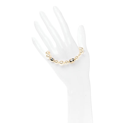 Chanel Pearl Bead CC Bracelet Gold 2 of 5