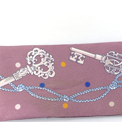 Hermes Silk Les Cles A Pois Twilly Marron Glace Gris 5 of 5