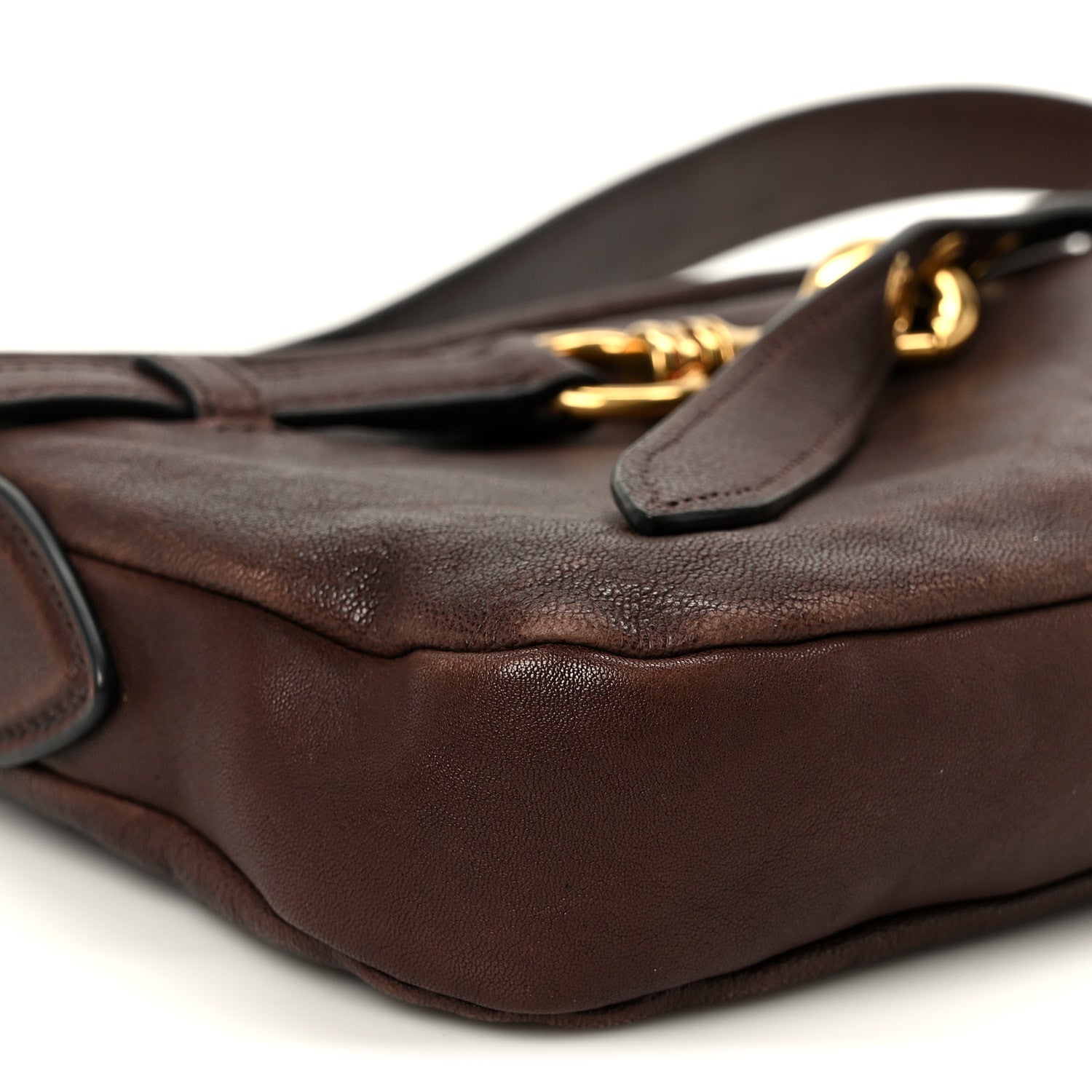 Miu Miu Nappa Aviator Regular Aventure Shoulder Bag Rovere 8 of 9