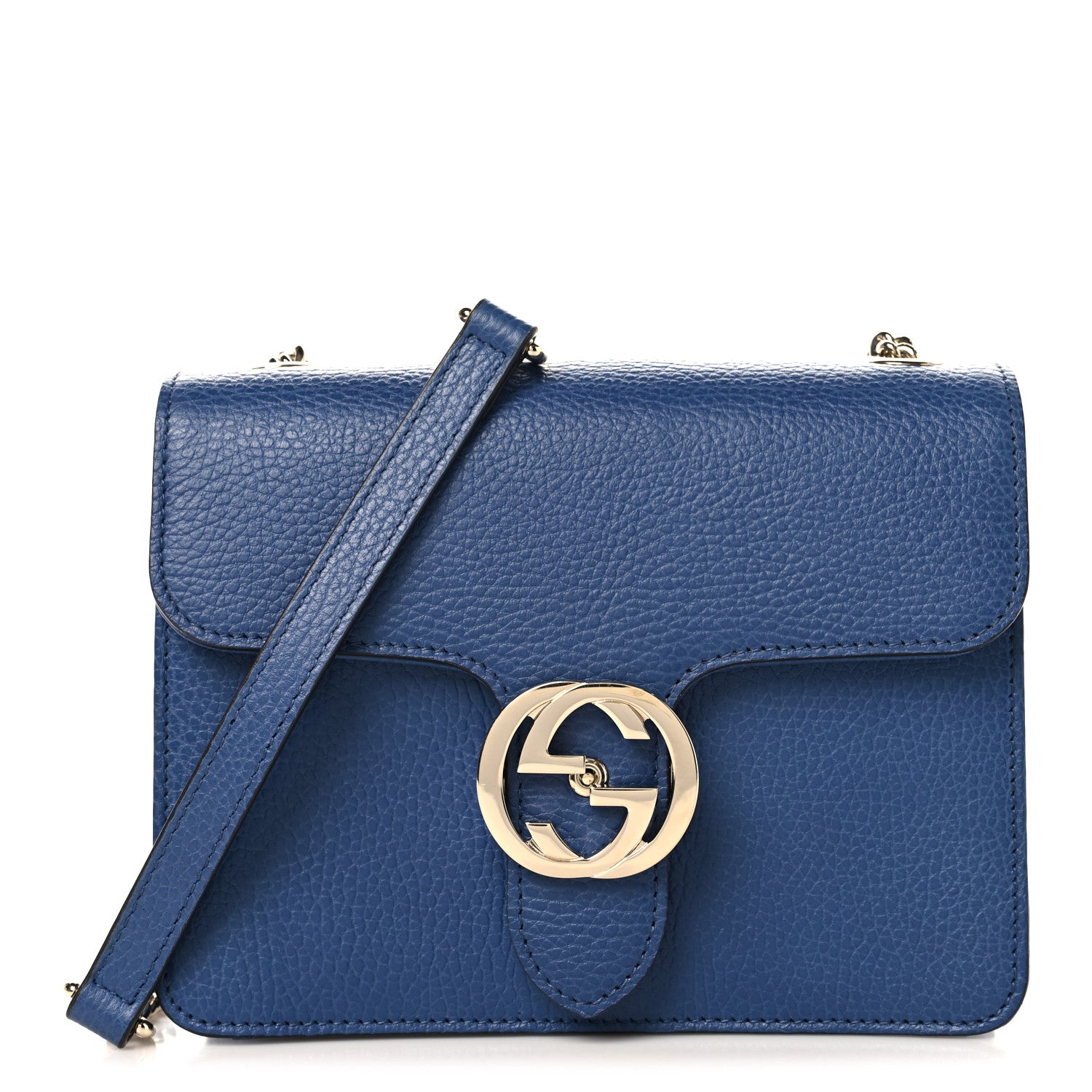 Gucci Dollar Calfskin Small Interlocking G Shoulder Bag Caspian 1 of 10