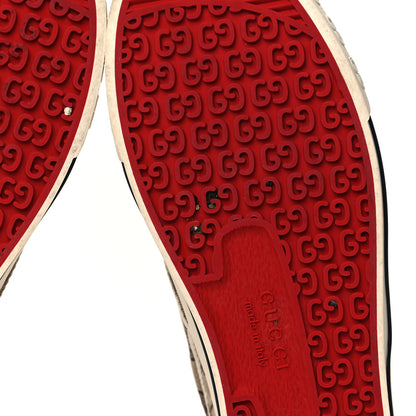 Gucci GG Monogram Womens 1977 Tennis Slip On 30mm Sneakers 41 Beige Ebony Mystic White 8 of 11
