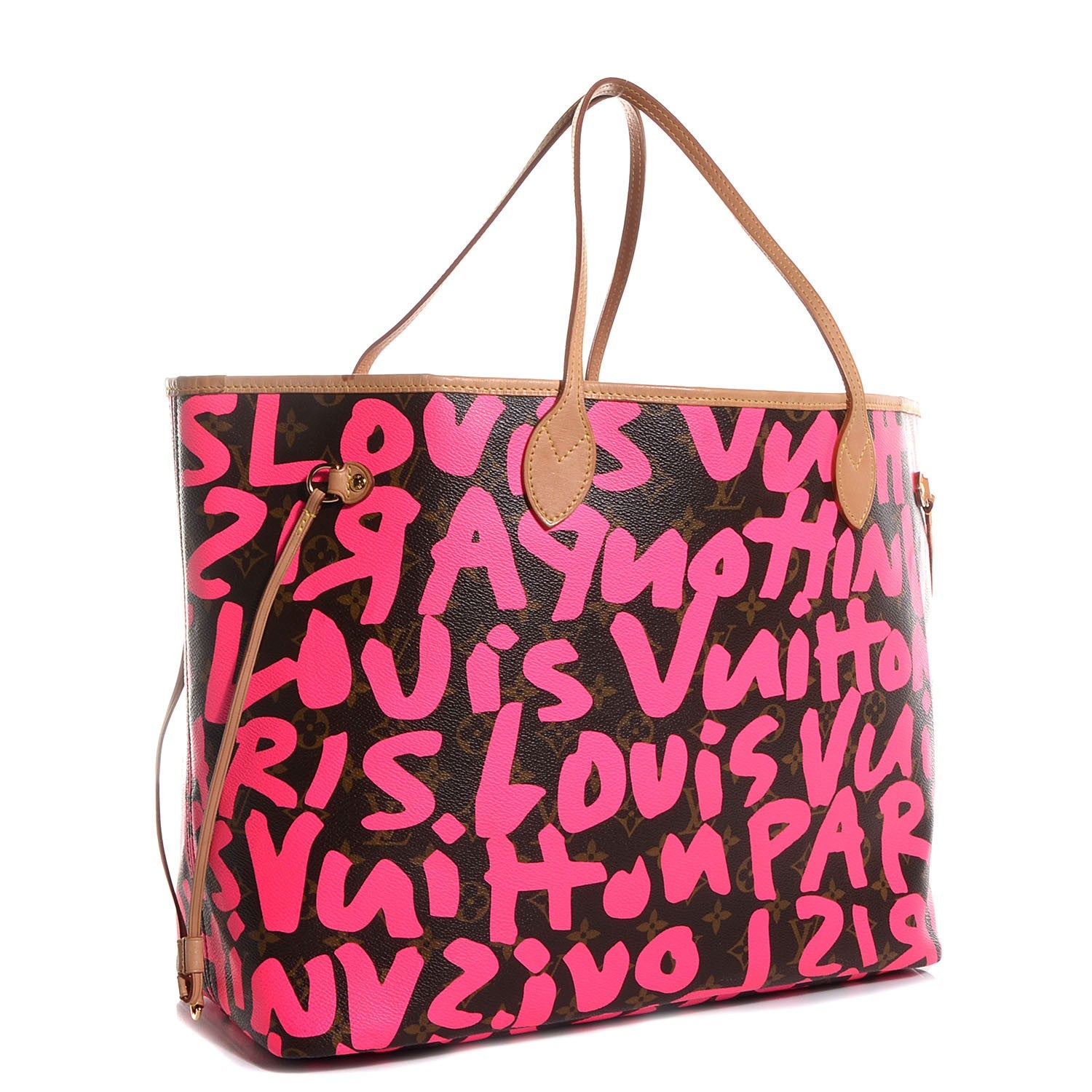 Louis Vuitton Monogram Graffiti Neverfull GM Fuchsia 3 of 7