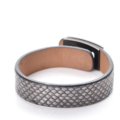 Chanel Metallic Lizard Reissue Mademoiselle Bracelet Dark Grey 6 of 9