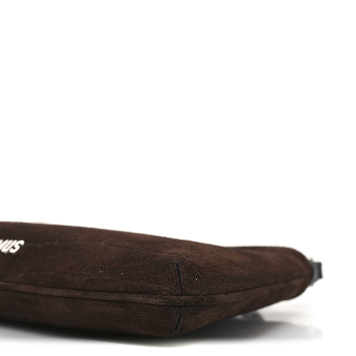 Suede Crocodile Embossed Le Bisou Dark Brown