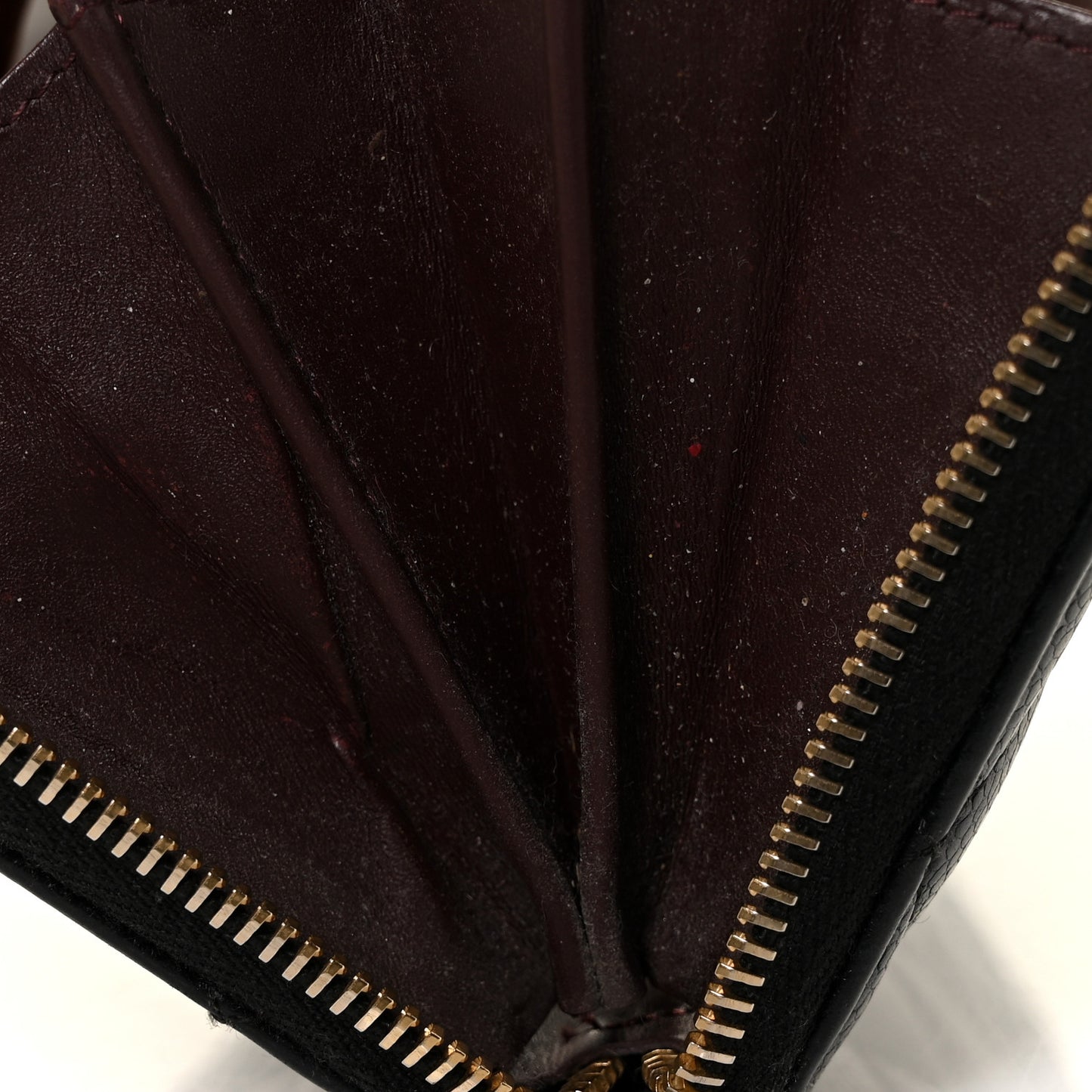 Caviar Quilted Large Gusset Zip Around Wallet Black