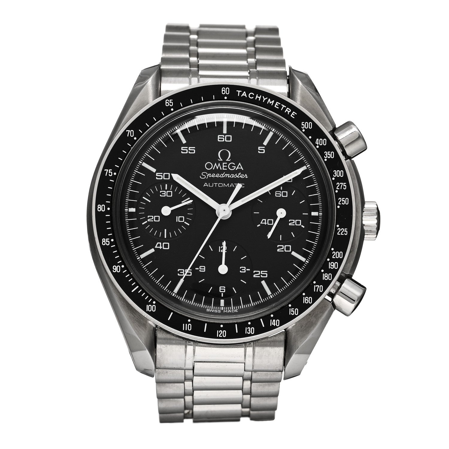 Omega Stainless Steel 39mm Speedmaster Chronograph Automatic Watch Black 3510.50.00 1 of 5