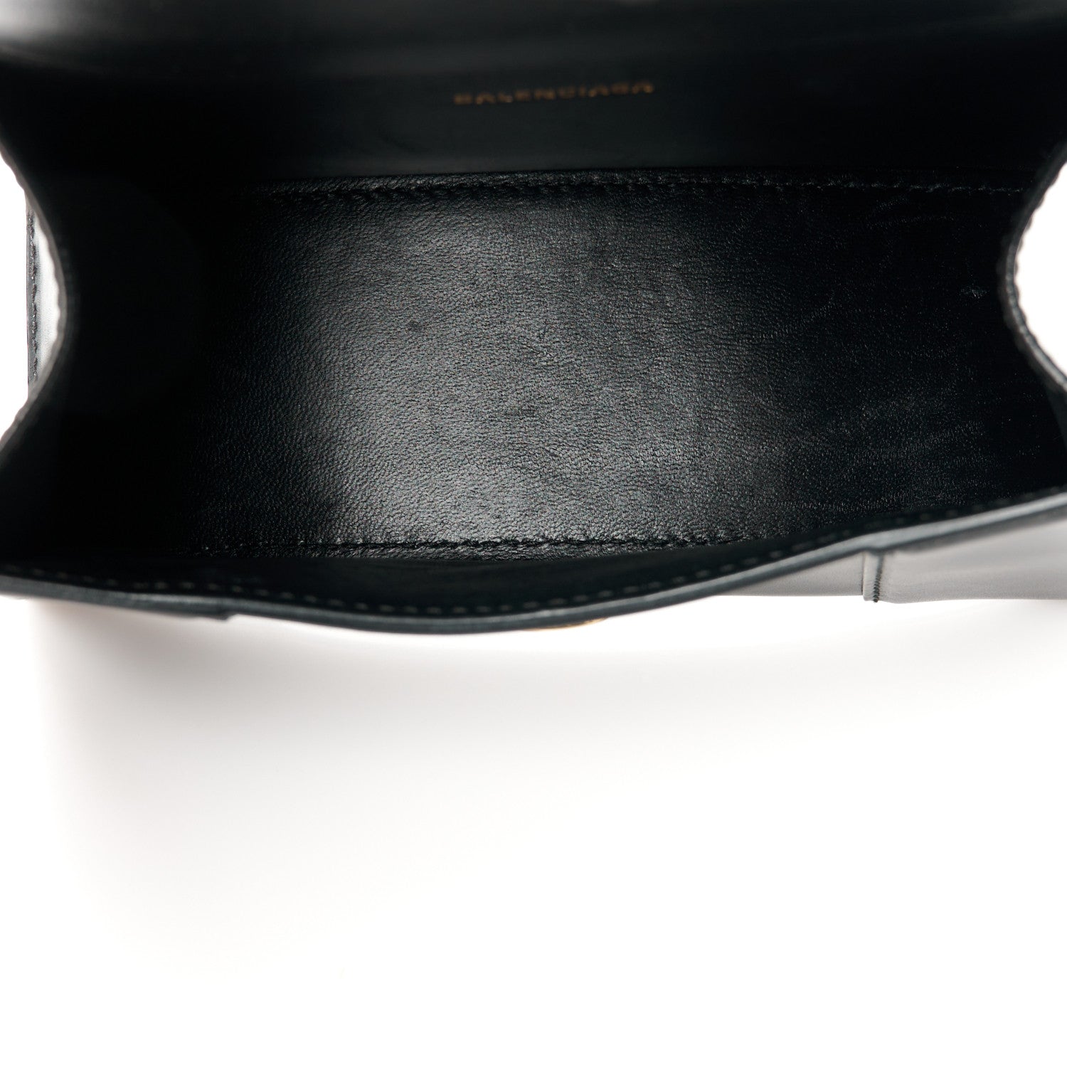 Balenciaga Shiny Box Calfskin Hourglass Top Handle Bag XS Black 5 of 10