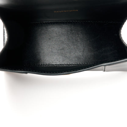 Balenciaga Shiny Box Calfskin Hourglass Top Handle Bag XS Black 5 of 10