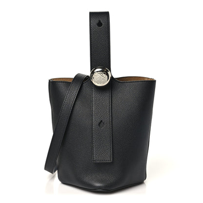 Loewe Soft Grained Calfskin Mini Pebble Bucket Bag Black 1 of 11