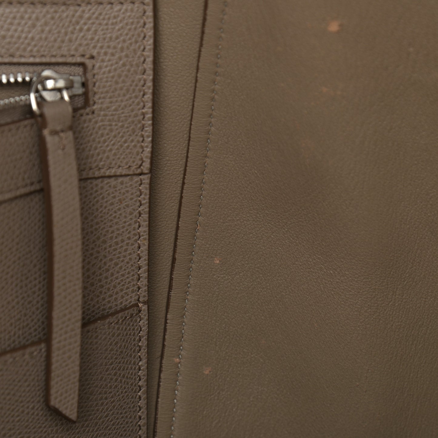 Grained Calfskin Small Horizontal Cabas Phantom Taupe