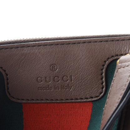 Gucci Calfskin Web Medium Rania Top Handle Bag Grey Field 6 of 10