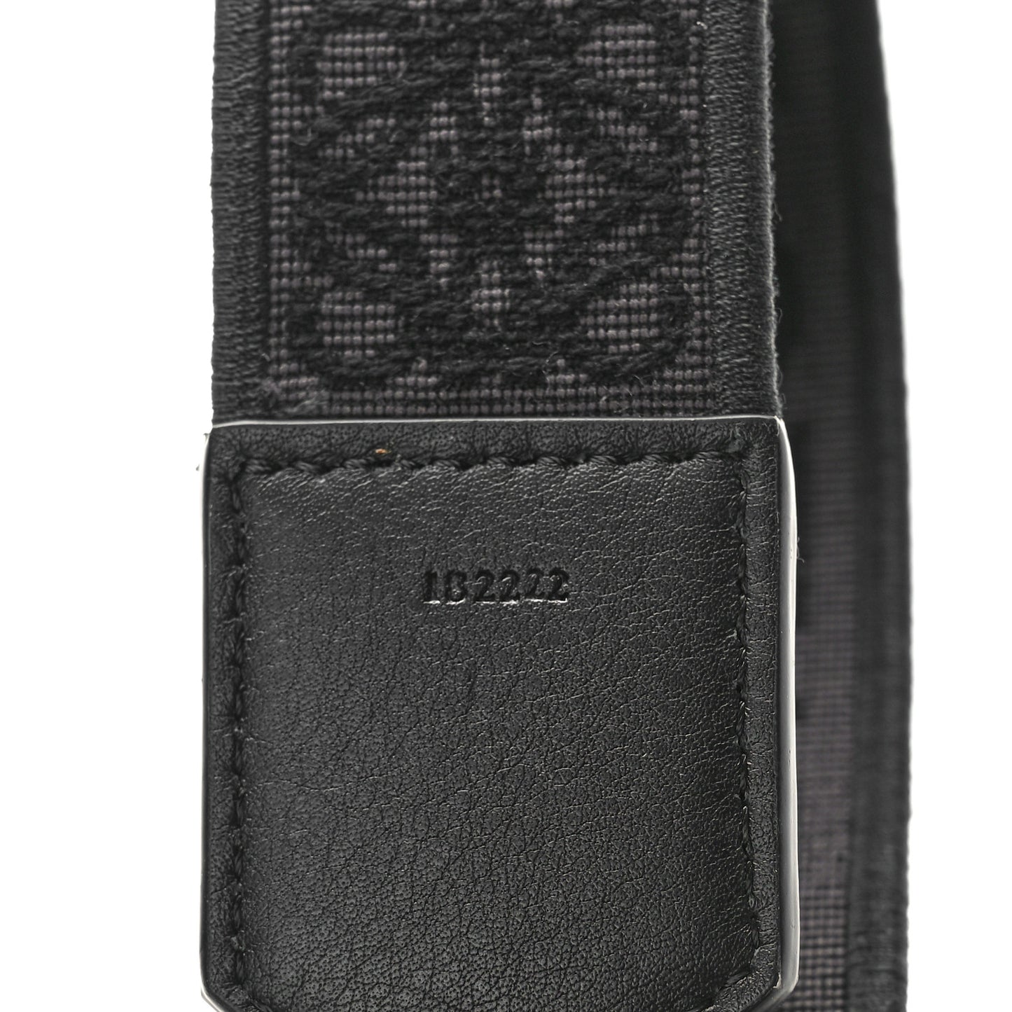 Calfskin Jacquard Anagram Strap Grey Black