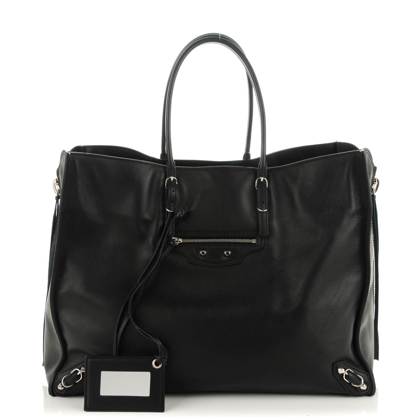 Supple Calfskin Papier A4 Tote Black