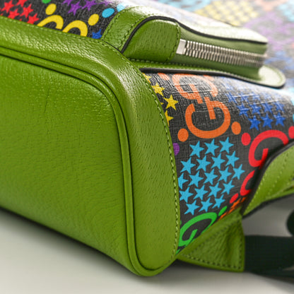 Gucci GG Supreme Monogram Psychedelic Small Day Backpack Green Multicolor 9 of 9