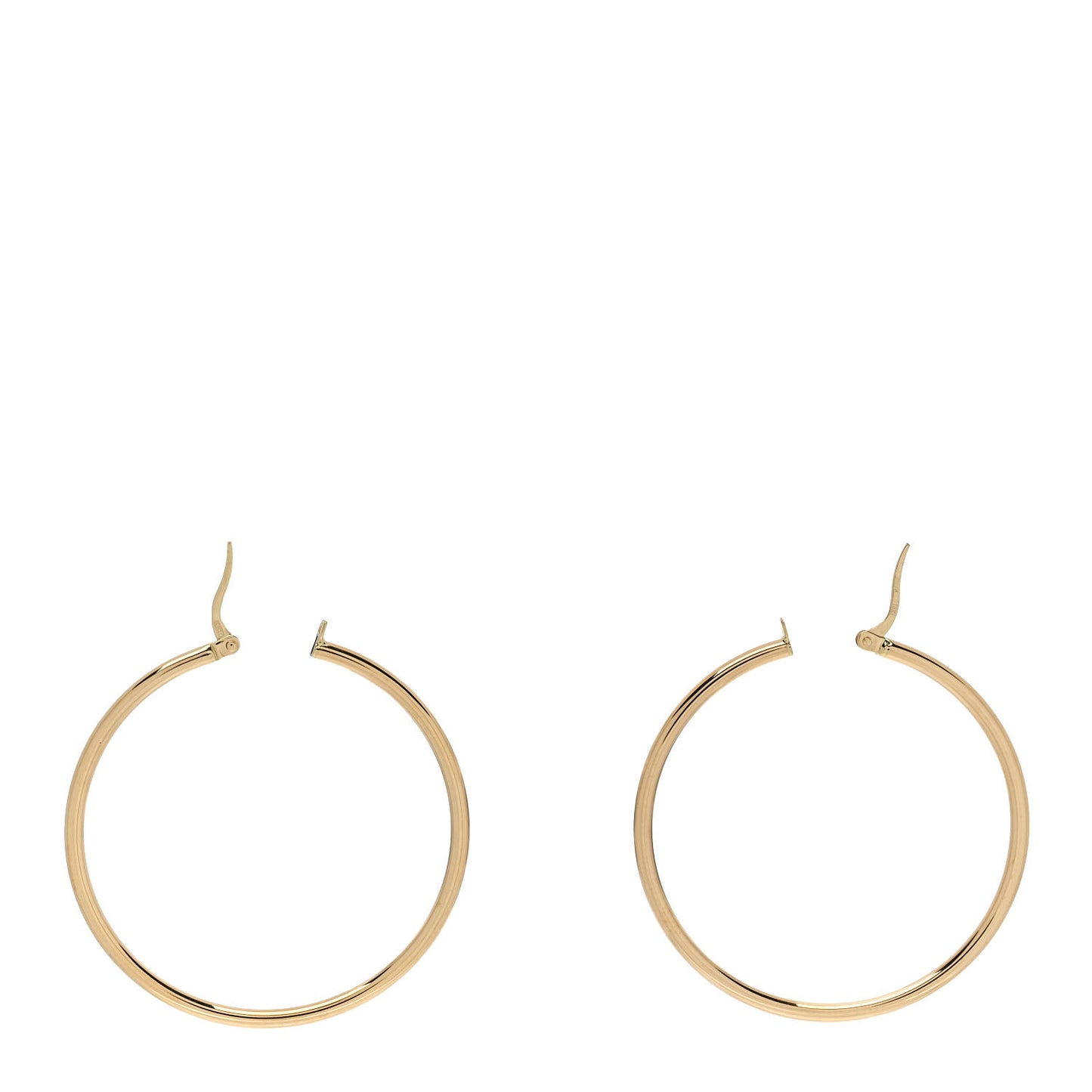 18K Yellow Gold Large Hoop Earrings