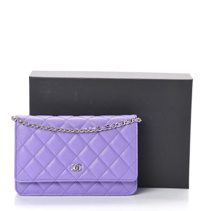 Chanel Caviar Quilted Wallet On Chain WOC Purple 10 of 10