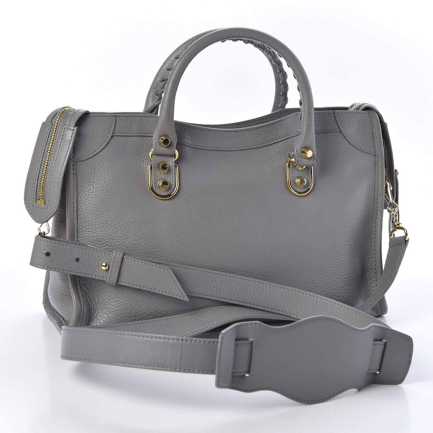 Chevre Gold Metallic Edge Hardware S City Gris Haussmannien