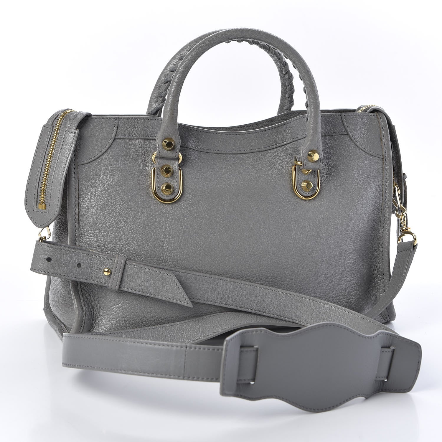 Balenciaga Chevre Gold Metallic Edge Hardware S City Gris Haussmannien 2 of 9