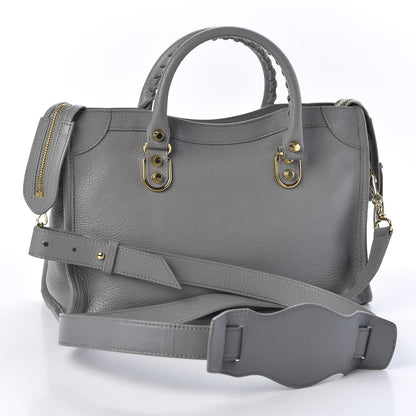 Balenciaga Chevre Gold Metallic Edge Hardware S City Gris Haussmannien 2 of 9