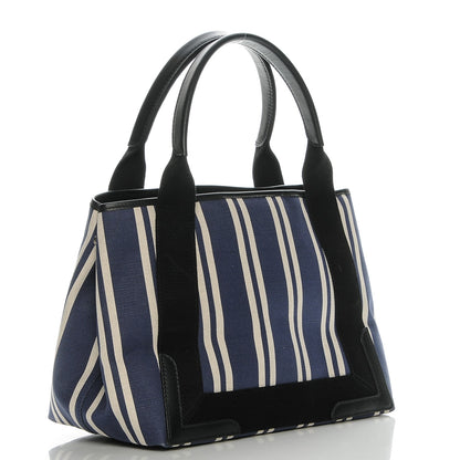 Balenciaga Canvas Striped S Navy Cabas Navy 3 of 7