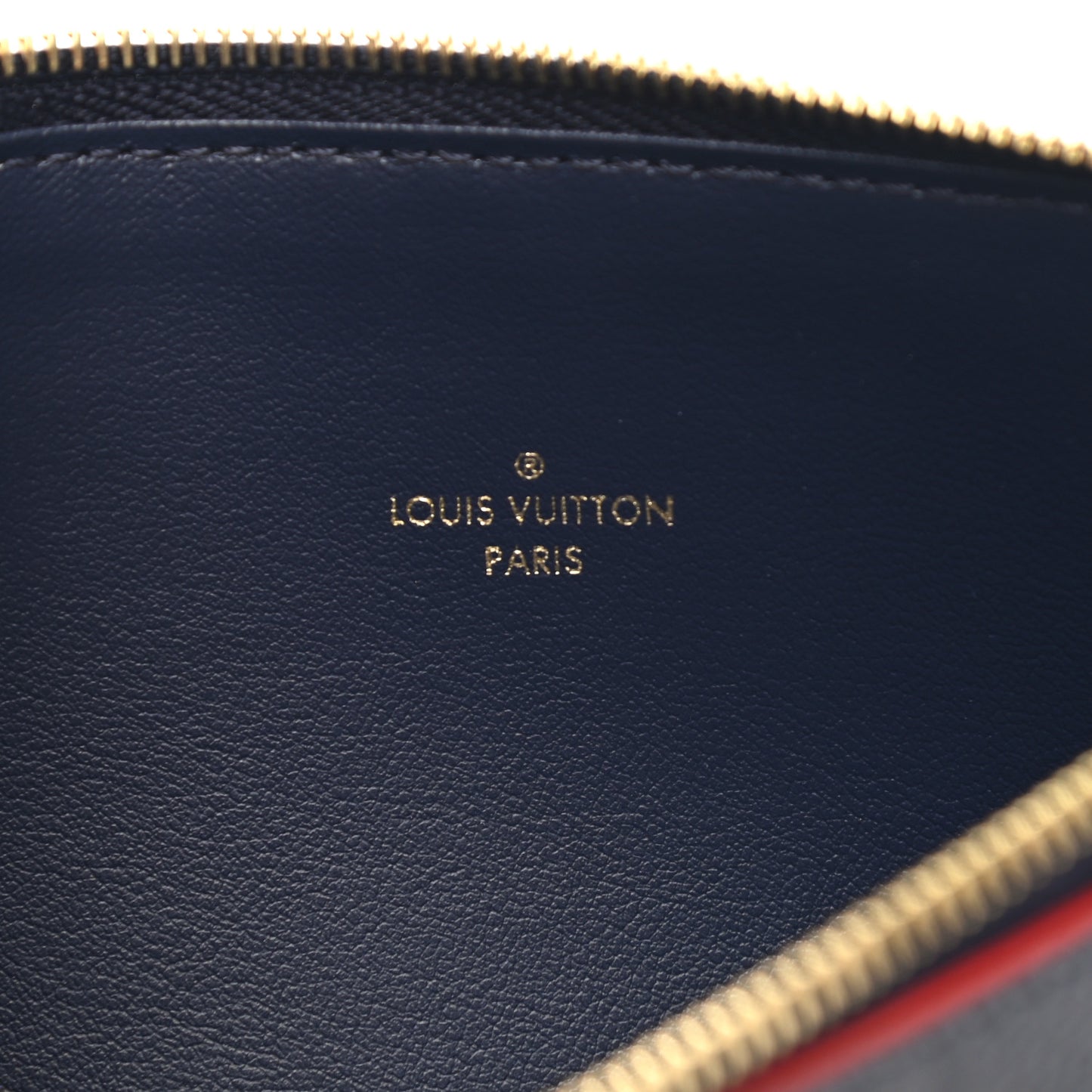 Empreinte Felicie Chain Wallet Zippered Insert Marine Rouge
