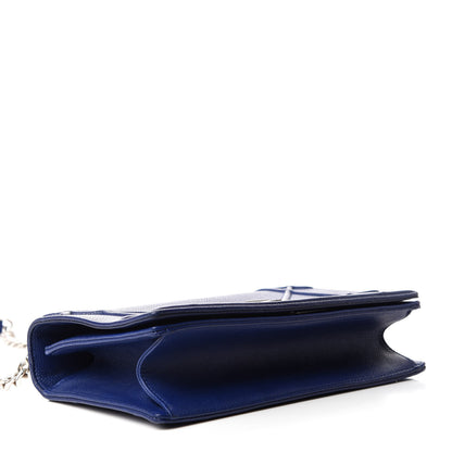 Christian Dior Grained Calfskin Medium Diorama Flap Bag Blue 4 of 11