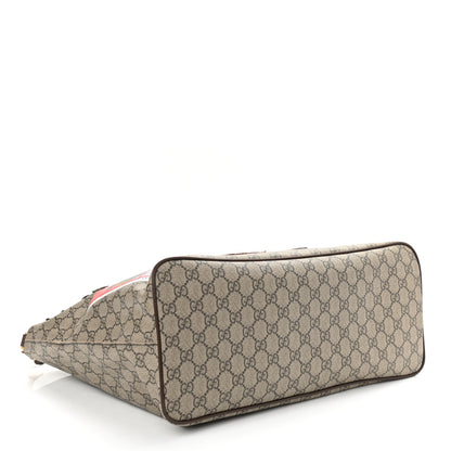 Gucci Soft GG Supreme Monogram Courrier Medium Crossbody Tote Beige New Acero 4 of 10