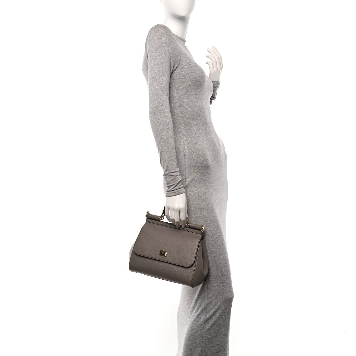 Dolce & Gabbana DOLCE & GABBANA Dauphine Small Miss Sicily Satchel Grey 2 of 9