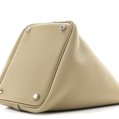 Hermes Taurillon Clemence Picotin Lock 18 PM Beige Marfa 10 of 11