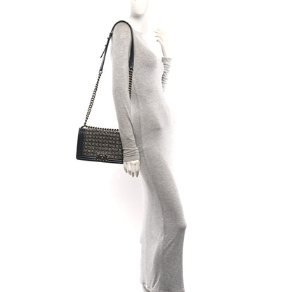 Chanel Tweed Calfskin Medium Boy Flap Grey 2 of 10