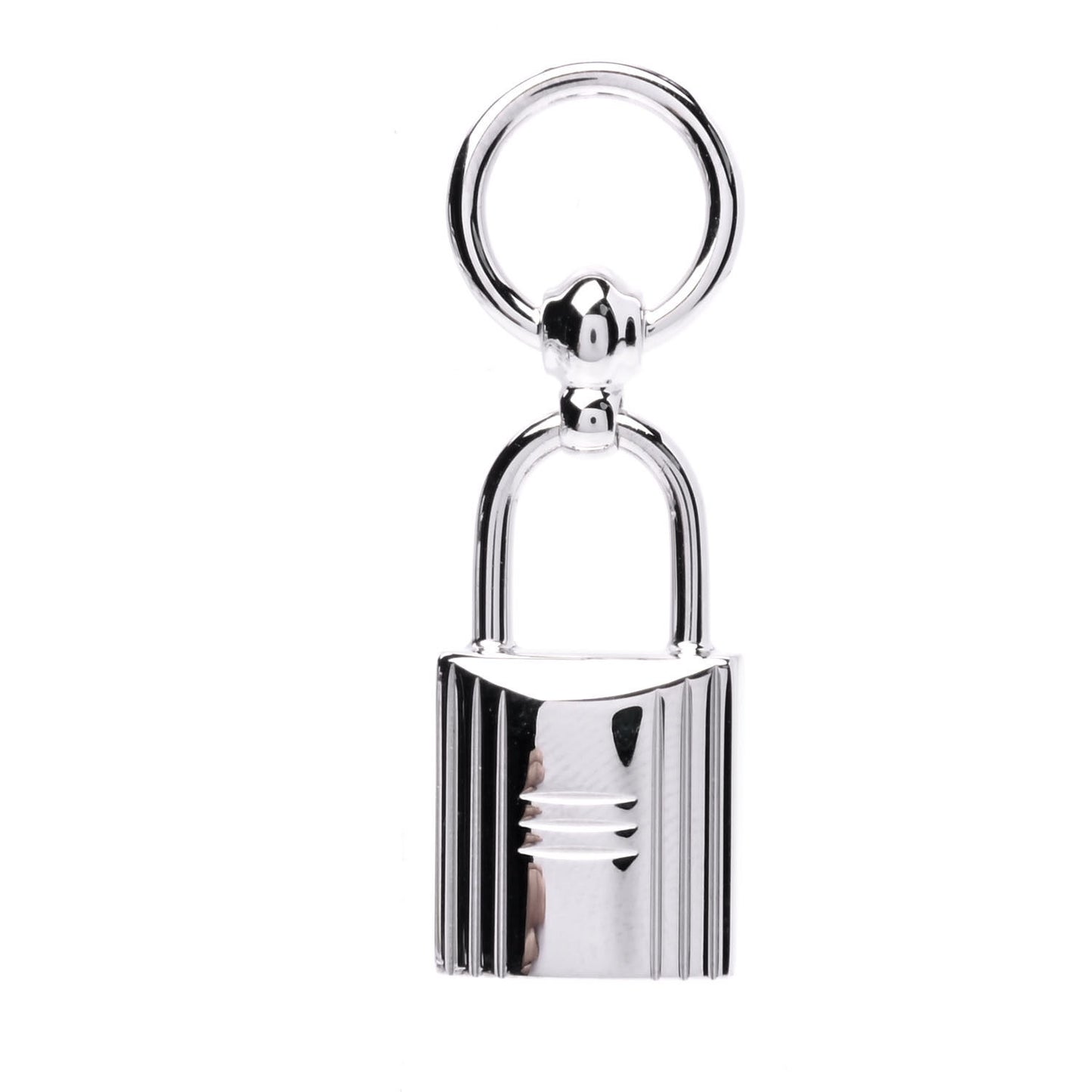 Palladium Mini Loop Charms Cadenas Scarf Ring Silver