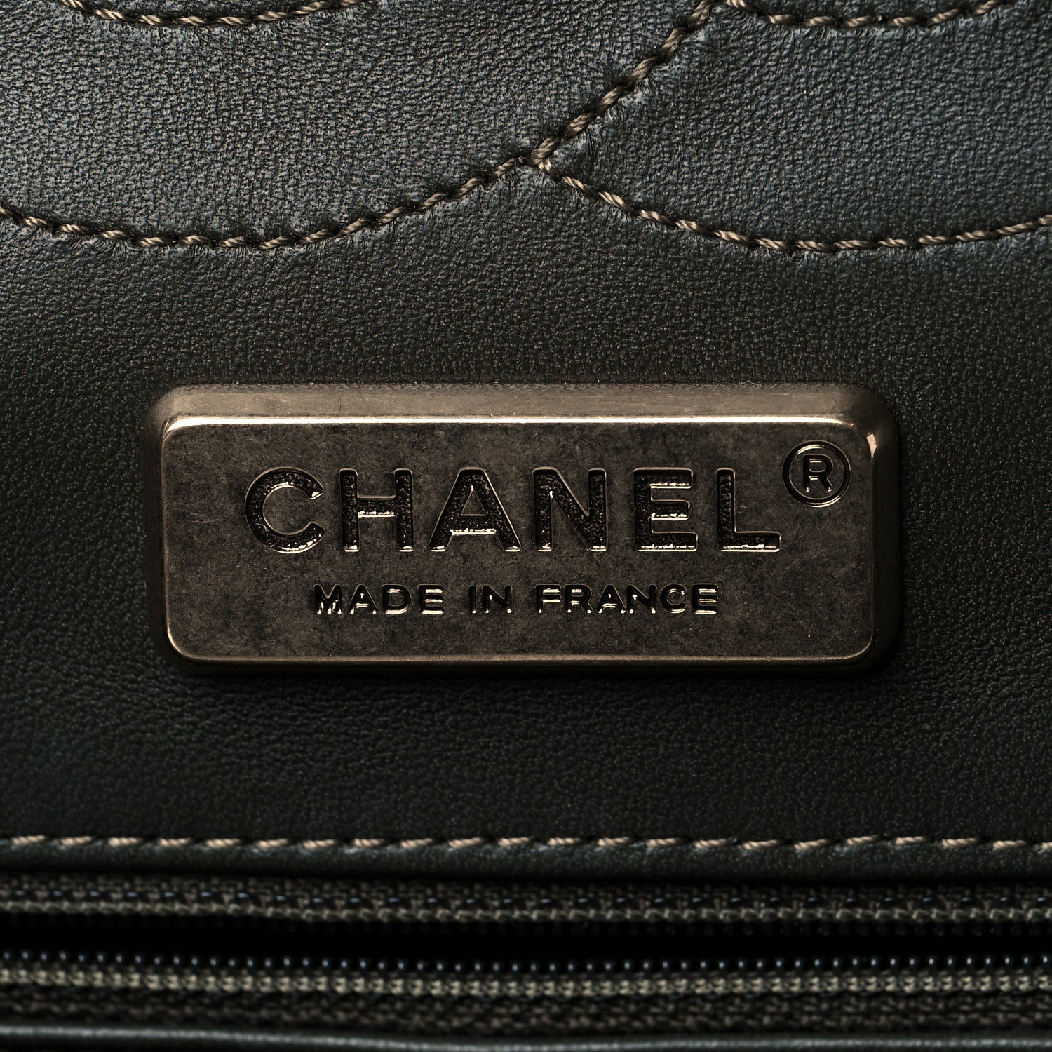 Chanel Metallic Snakeskin Jumbo Double Flap Black Gold Grey 5 of 9