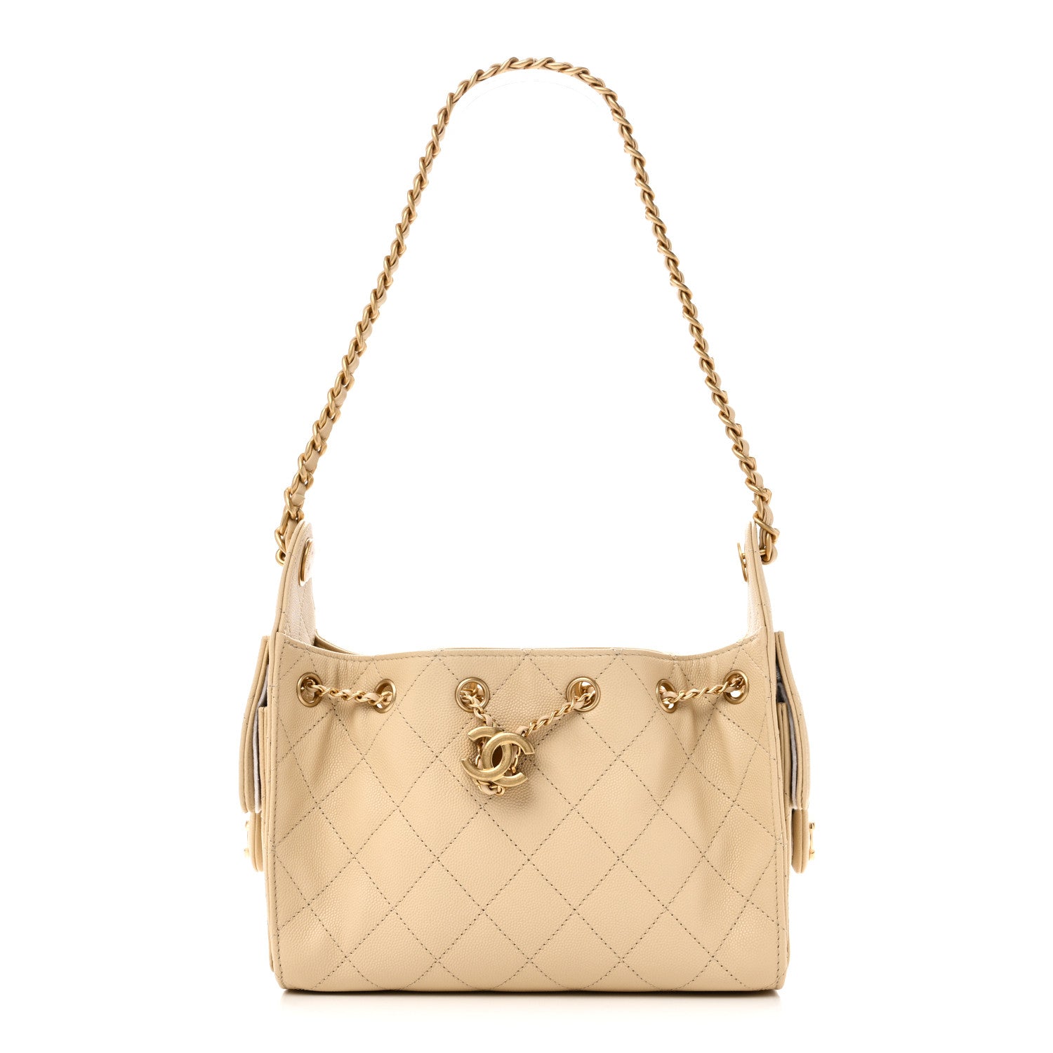 Chanel Caviar Quilted Mini Chanel 25 Handbag Beige 1 of 11